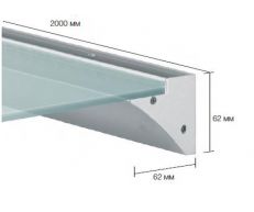 Алюминиевый профиль для LED-подсветки стеклянных полок LD profile – 38, артикул 95558